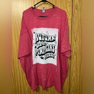 4x Gildan “autumn leaves and pumpkins please”